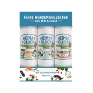 Heimatglück Beeren Trio – 1x Kaninchen 300 g, 1x Huhn 300 g, 1x Lamm 300 g